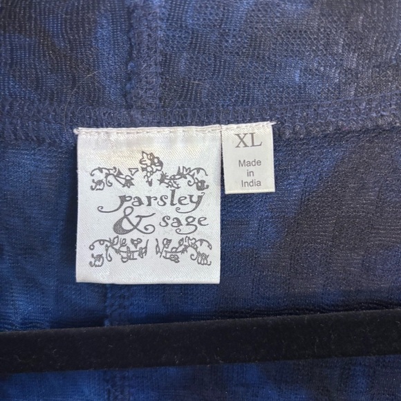 PARSLEY & SAGE Sz XL Cascade Front Tie Dye Jersey Knit Pockets Cardigan Jacket - Picture 6 of 10